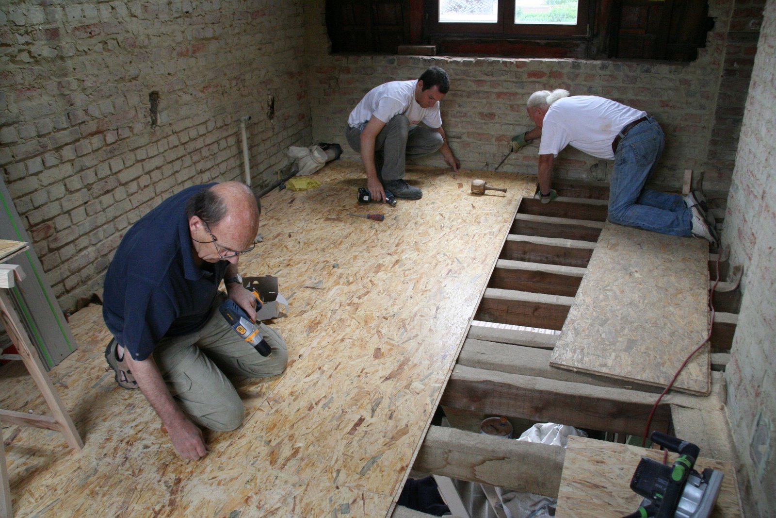 Ingrid et Geof Plancher en OSB